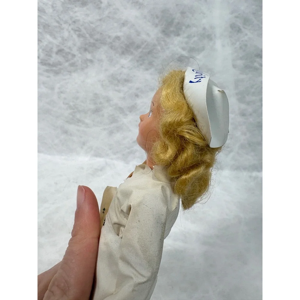 Vintage Miss Curity Nurse Doll Bauer & Black Hard Plastic Advertising 8 Inch